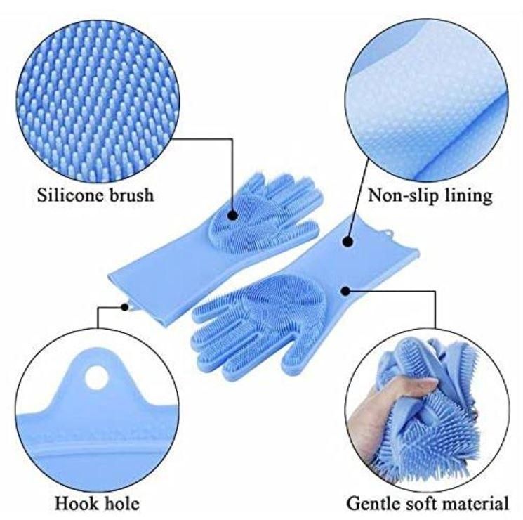 Multipurpose Silicone Dishwashing Gloves with Heat Resistance