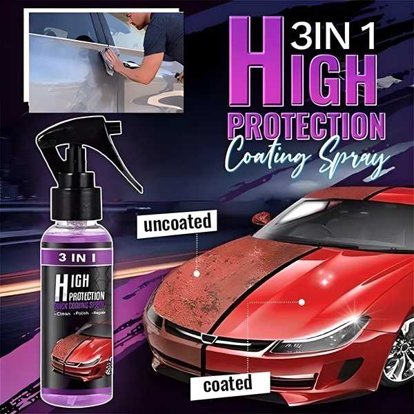 Nano Coating Spray for Cars and Bikes to Prevent Scratches and Add Shine (Pack of 2)