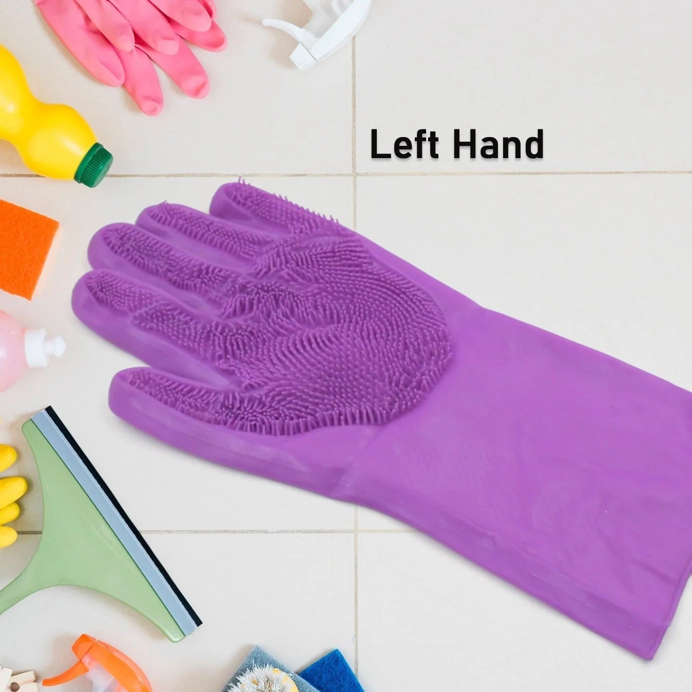 Multipurpose Silicone Dishwashing Gloves with Heat Resistance