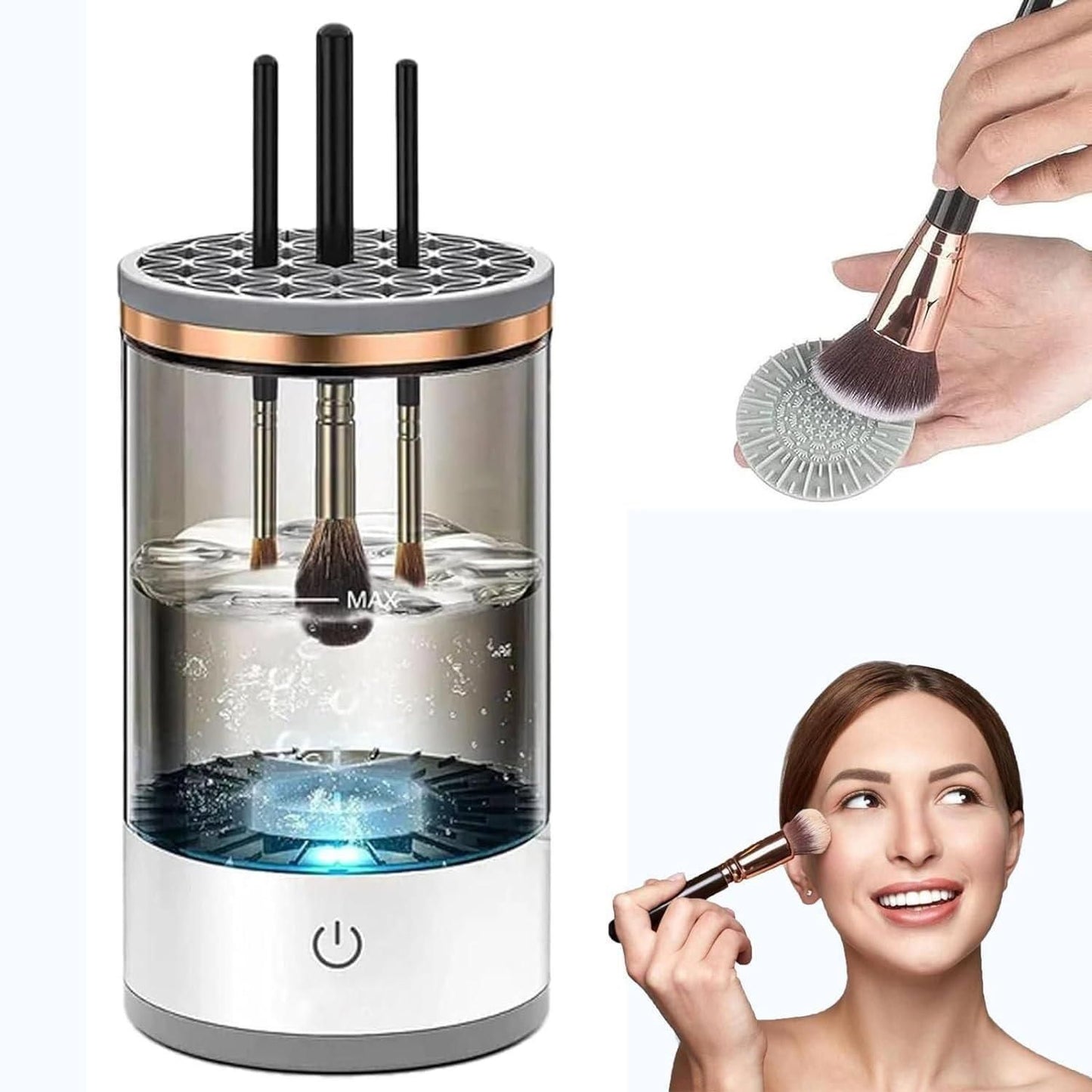 USB Rechargeable Makeup Brush Cleaner for Deep Cosmetic Cleaning