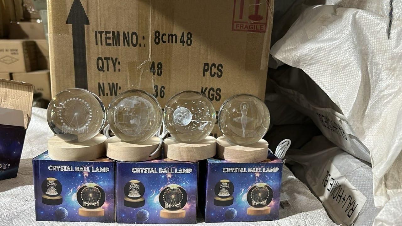 Crystal Sphere Lamp with 3D Designs (Assorted Options)