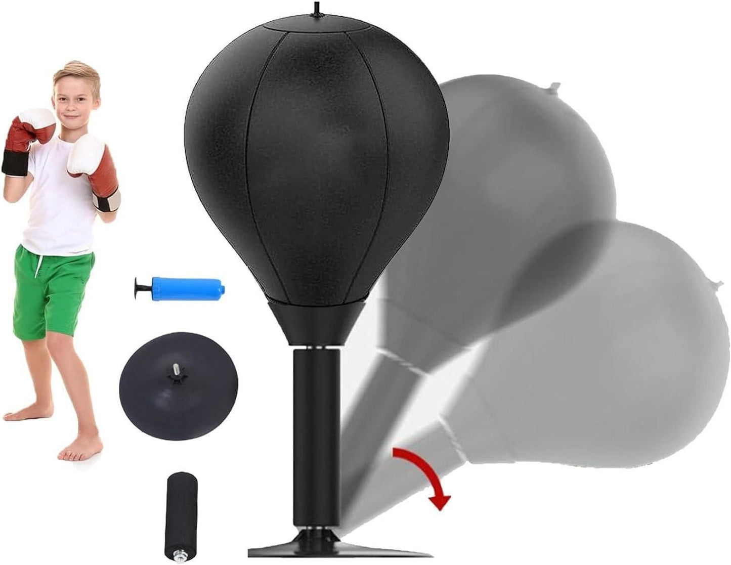Free-Standing Boxing Punch Bag with Speed Ball for Fitness Training