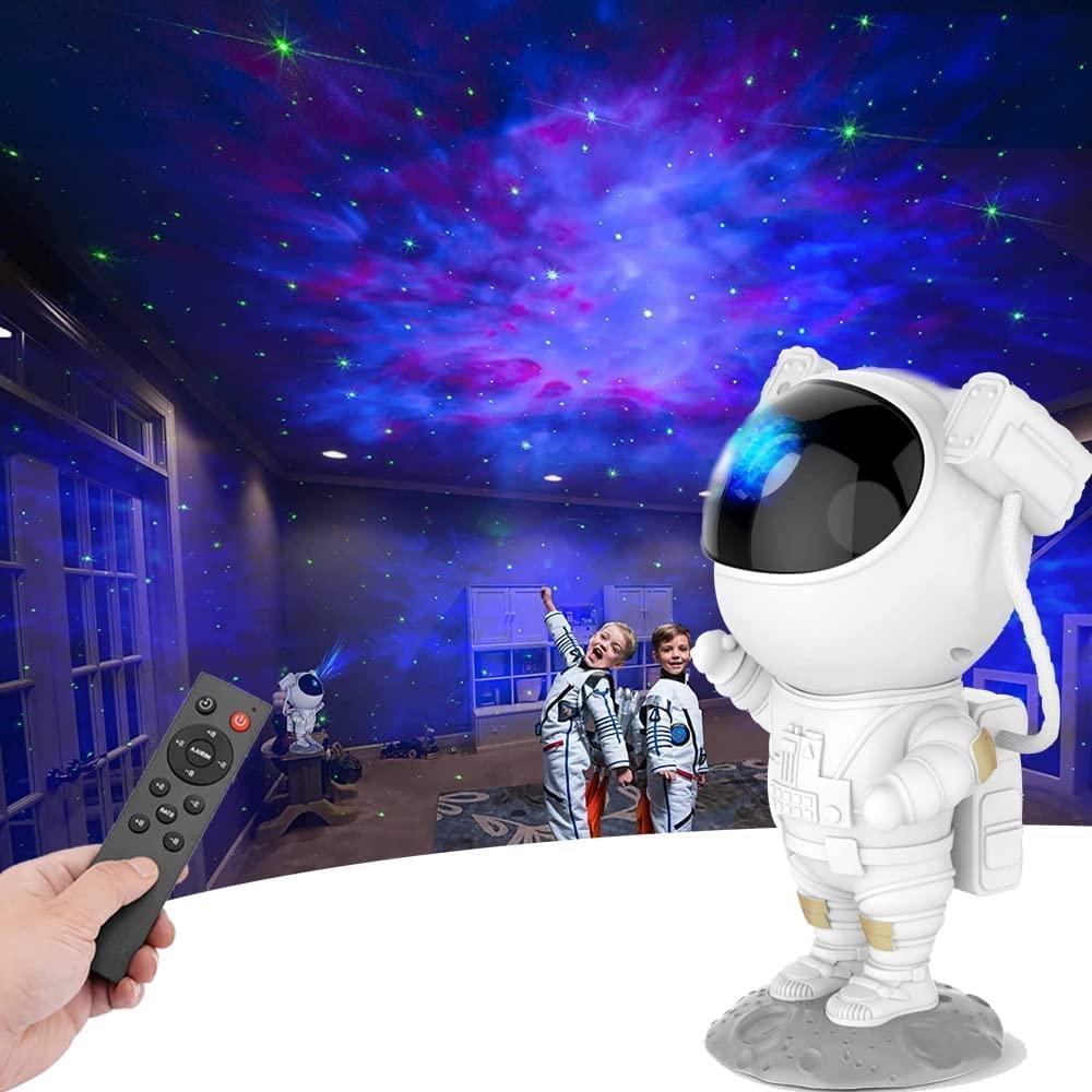 Astronaut-Themed Galaxy Light Projector with Remote and 360° Rotating Head